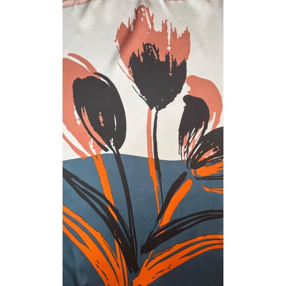 2/$30 NEW Colorful Painted Abstract Floral Printed Silky Fashion Scarf - Picture 7 of 9